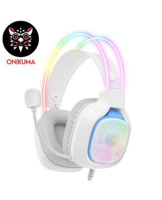 HEADSET ONIKUMA X22 WHITE WIRED GAMING RGB